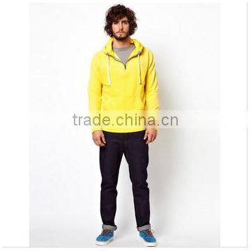 Super Quality Yellow Blank Bulk the Fleece Clothing With Kangaroo Pocket photo-4