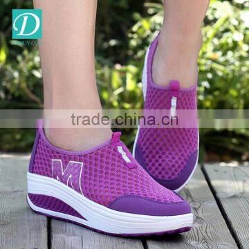 Height Increasing Summer Casual Shoes For Women Swing Wedges Shoes Breathable photo-2