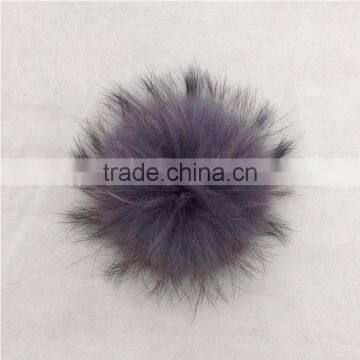 Myfur Super Big Size Colorful Raccoon Fur Pom Poms Wholesale Hat Accessory Pompoms photo-5