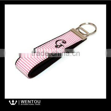 Hot Selling Monogram Webbing Seersucker Key Fob photo-6