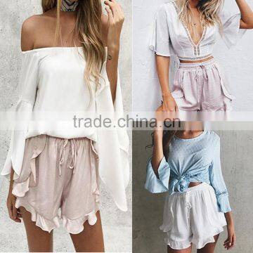 2017 New Fashion Women summer short apparel