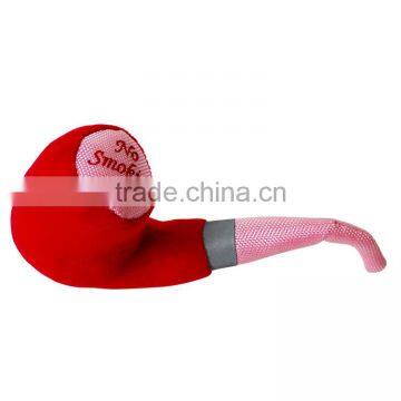 No Smoking Plush Pipe Squeaky Funny Dog Chew Toys photo-4