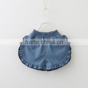 High Quality Pure Color Summer Girls Ruffle Shorts photo-3