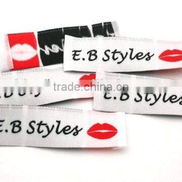 Customized Garment Shoe Labels/woven Labels/printed Clothing Label/embroidered Tag End Fold WEF-001 photo-5