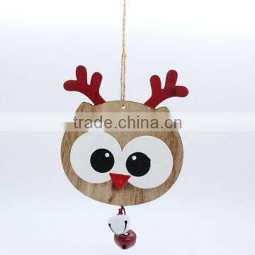 Cute Big Eyed Owl Home Decoration Wall Hanging Wooden Craft photo-2