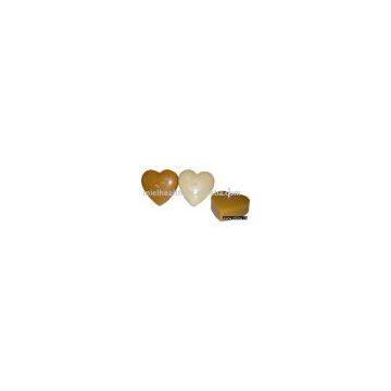 Natural Beeswax Candle Heart Shape