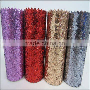 OEM ODM accepted shiny top sell chunky glitter fabric