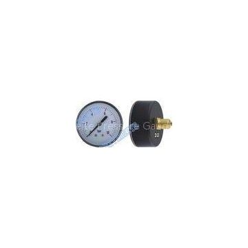 Plastic pressure gauge brass connector , 2.5 inch air pressure gauge