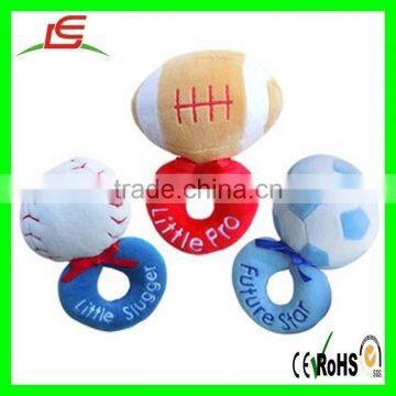 Lovely Plush Football Baby Hand Toys Plush Rugby Toys Baby Rattle