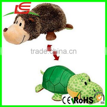 16inch Hedgehog Turtle With 2 Sides of Fun Plush Toy