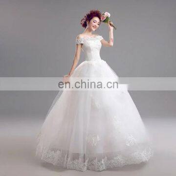 LSO1602 off Shoulder Cheap Wedding Dresses Made in China Sheath Lace up Prom Ball Gown Dresses