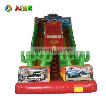 popular special shape attracting car slide / cheap price kids toy inflatable car slide