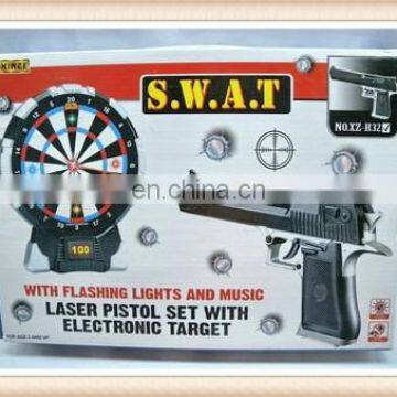 Battery operation Infrared Gun toys with laser and music target