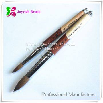 Acrylic nail brush best kolinsky hair double colors wooden handle