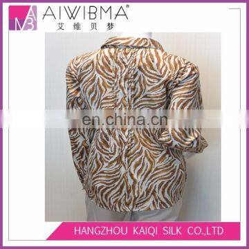 2017 Ladies's Fashion Viscose Twill Printed Casual Wear Long Sleeve Shirts photo-3