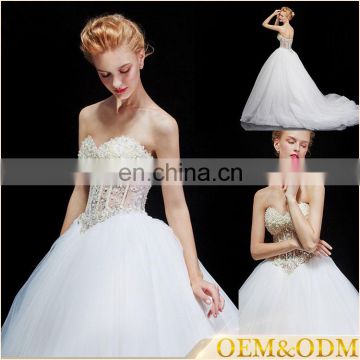 Strapless wedding dresses china a line french style gowns