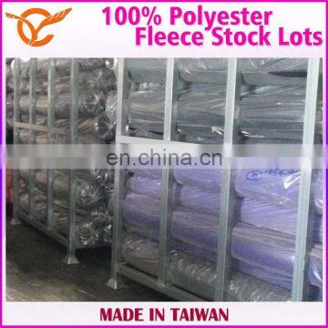 Taiwan 100% Polyester Fleece Indoor Slippers Fabric Stock Lots