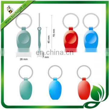 printed plastic key ring for Trolley Token