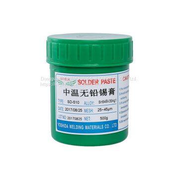 Medium Temperature Lead-free Solder Paste Welding. Tin Sn64Bi35Ag1 Environmentally Friendly Solder