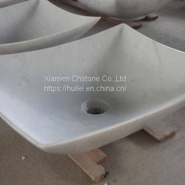 Carrara White Marble Sinks,White Marble Wash Basins, Nature Stone Bathroom Sinks