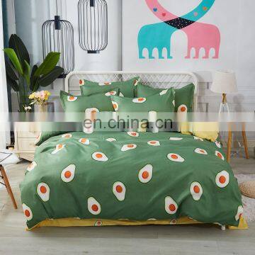 Household bedroom design print cotton fabric for bed sheet 100 cotton printed bedding set