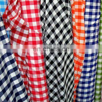 Chinese supplier TC fabric check pattern/plaids poplin fabric for shirt