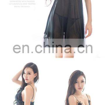 Sexy Women Transparent Hot Night See Through Sleepwear Mesh Ladies Gown photo-6