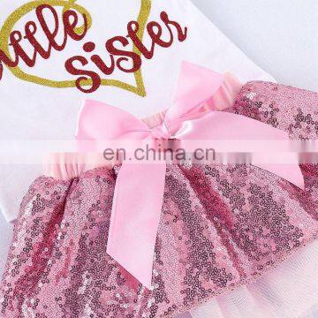 Summer Girls Clothing Set Sleeveless Letter T-shirt Lace Sequin Skirt Outfits Kids Toddler Girls Clothes photo-6