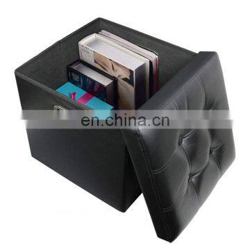 Fabric PU Ottomans Storage Ottomans Folding Stool for Shoes Fabric Foot Stool photo-6