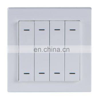 Intelligent lighting control button panel push button switches