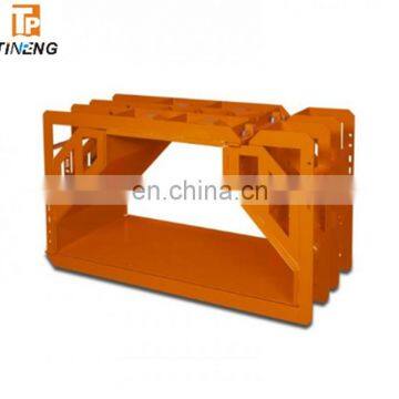 W form interlocking concrete lego block moulds to create support base of wall