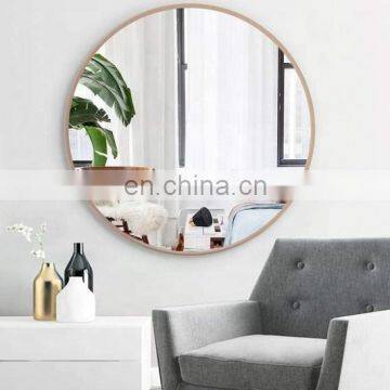 China mirror factory gold metal framed wall hanging decorative mirror