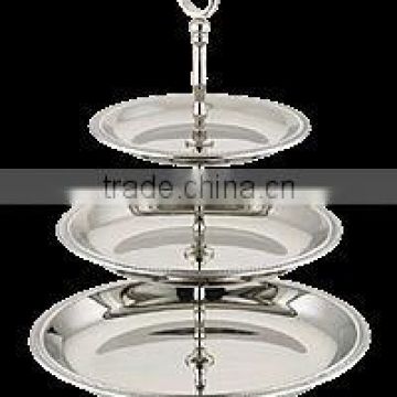 3 Tier Silver Cake Stand For Parties