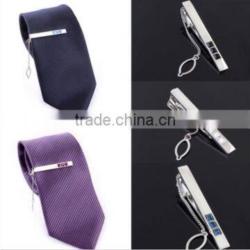 Hot Men Silver Metal Crystal Simple Necktie Tie Bar Clasp Clip Clamp Pin Gift