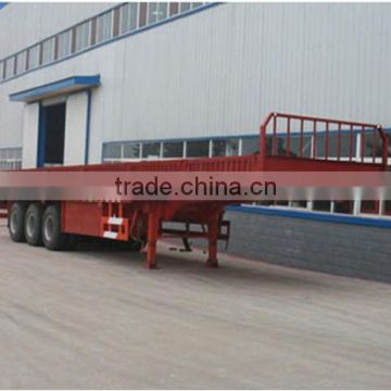 Side-Wall Semi Trailer, 3 axles low flatbed semi trailer