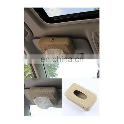 Car Tissue Visor Holder Car Tissue Paper Holder Box Napkin Pu Leather Auto Paper Cover Case Organizer Towel