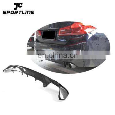 P style Carbon Carbon Fiber Rear Diffuer for BMW G30 G31 G38 520i 530i 540i M-sport 17-19