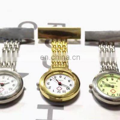 In Stock Alloy Metal Silver Color Lady's Tunic Lapel Pin-on Brooch Quartz Fob Watch Breast Nurses Watch photo-3