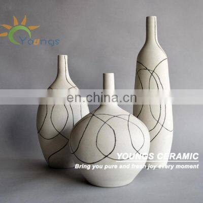 Jingdezhen Art Fashion Home Decorative Porcelain Vases Set of 3