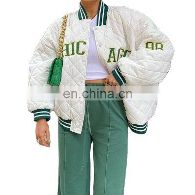 2021 autumn and winter new style European and American foreign trade embroidery retro style baseball uniform jacket