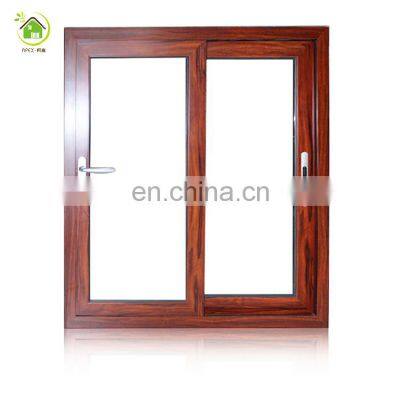 aluminum window oak wood grain powder coated finished