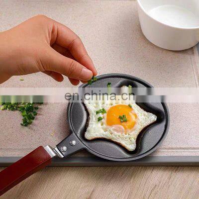 Heart Shape Omelette Making Germany Stainless Steel Induction Handle Non Stick Frying Pan Cookware photo-3
