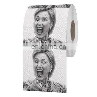 Bulk jumbo roll cheap private label custom printed 3ply bamboo soft toilet paper