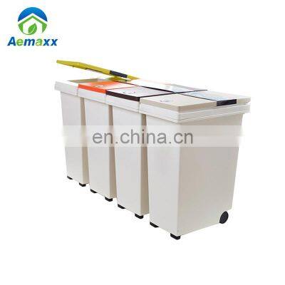 Популярный квадратный пластиковый мусорный бак с колесами. Пластиковый мусорный бак для спальни. Современный мусорный бак с откидной крышкой photo-3