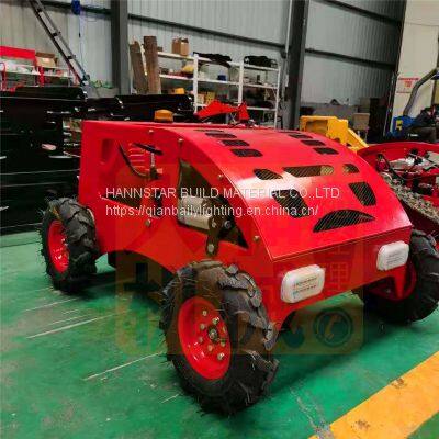 Lawn Mower With Wheel Grass Cutter Machine Remote Control Gasoline Engine Lawn Mower photo-5