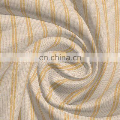 Best Selling Super Comfortable Linen Rayon Fabric Yarn Dyed Stripes For Garments photo-2