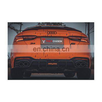 2022 New Design Arrivals Car Carbon Spoiler Lips Rear Diffuser Bumper with Wrap Angle for A5 S5 B9.5