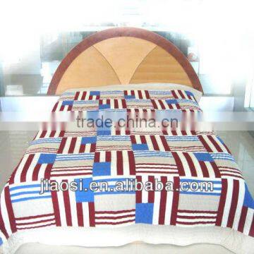 Quilted Embroidery Patchwork Quilt With Sham photo-5