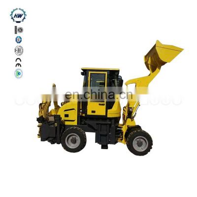 Mini Agricuturual Tractor Wheeler Backhoe Loader Digger Loader Mad in China