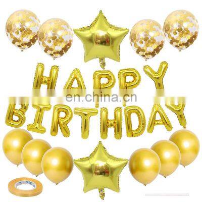 18 Inch Happy Birthday Happy New Year Letter Balloons Star Shape Set Party Supplies Wall Decorations Foil Balloons Set photo-4
